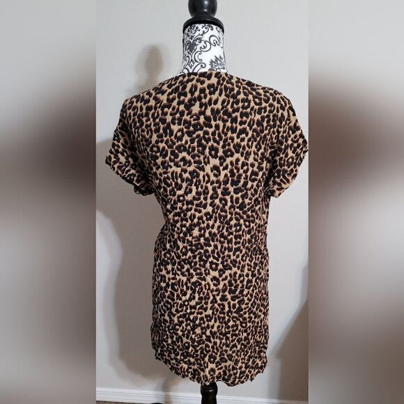 By Together leopard print cross front tunic top - Picture 3 of 6